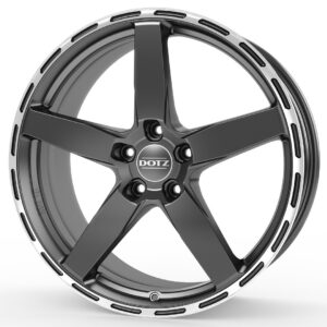Dotz MarinaBay dark Gunmetal/polished lip 8,5x19 5x108 ET45 CB70,1 60° 780 kg OMA9LHFL45