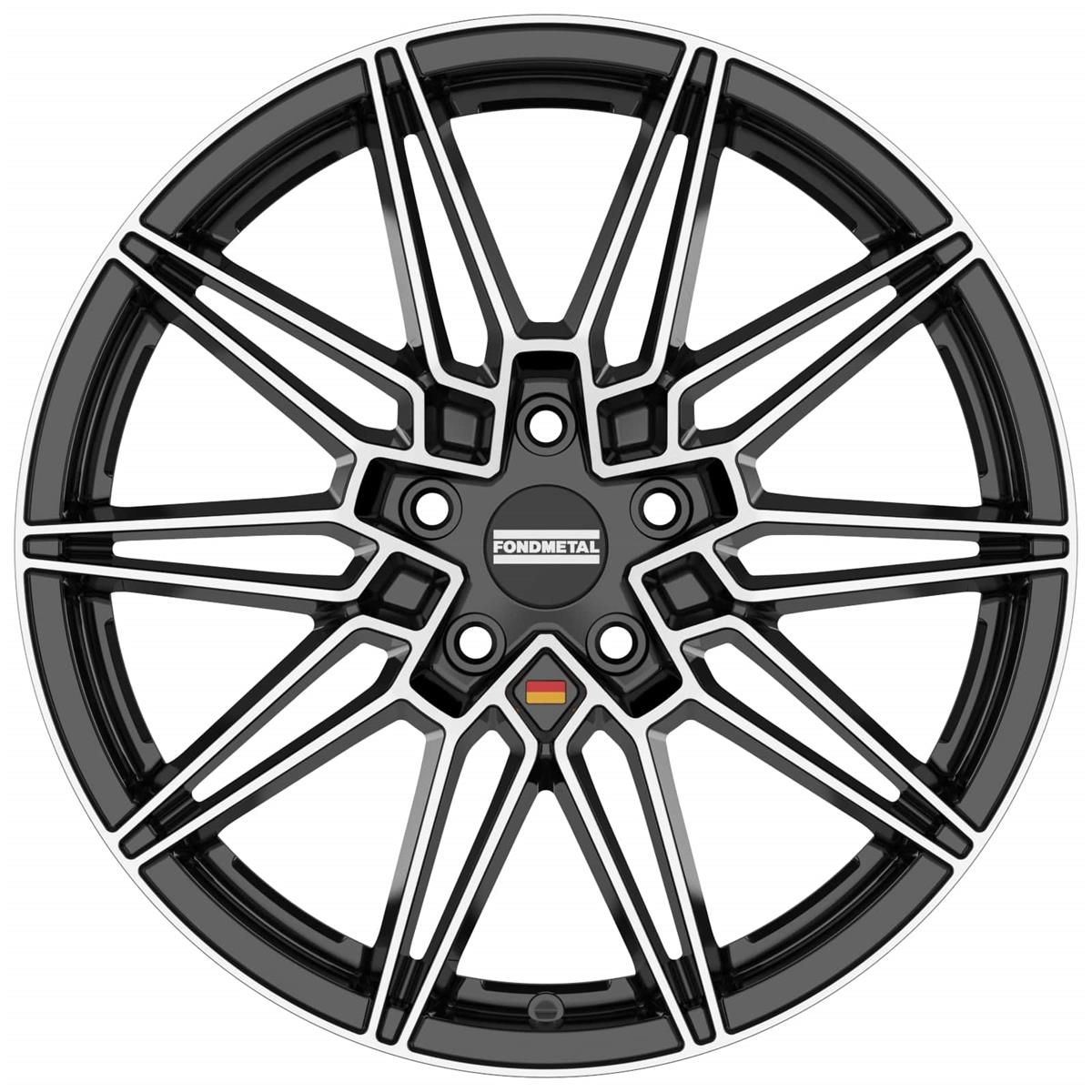 Fondmetal Thoe Glossy Black Machined 8x19 5x112 ET26 CB66,6 60° 775 kg RF18200