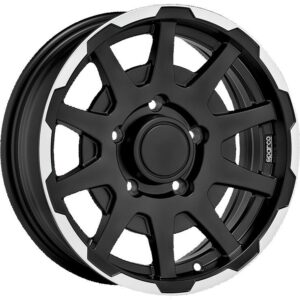 Sparco Dakar Matt Black Lip Polish 5,5x16 5x139.7 ET0 CB108,1 60° 500 kg W29080002TC3