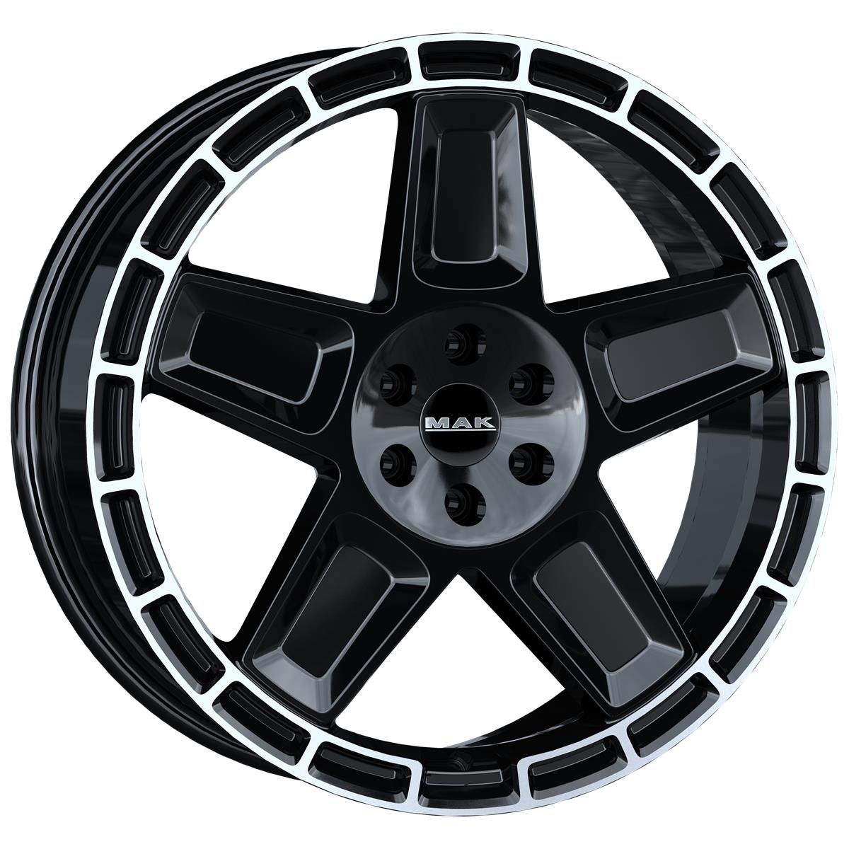MAK Trek Gloss Black Mirror Ring 9x20 5x112 ET20 CB66,6 R14 1050 kg F9020TKGL20WS1X