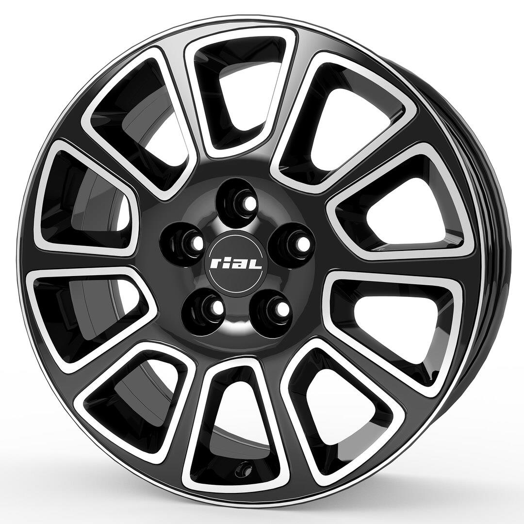 Rial Transporter 2 diamond-black frontpolished 7x17 5x118 ET68 CB71,1 60° 1150 kg TP2-70768P43-1