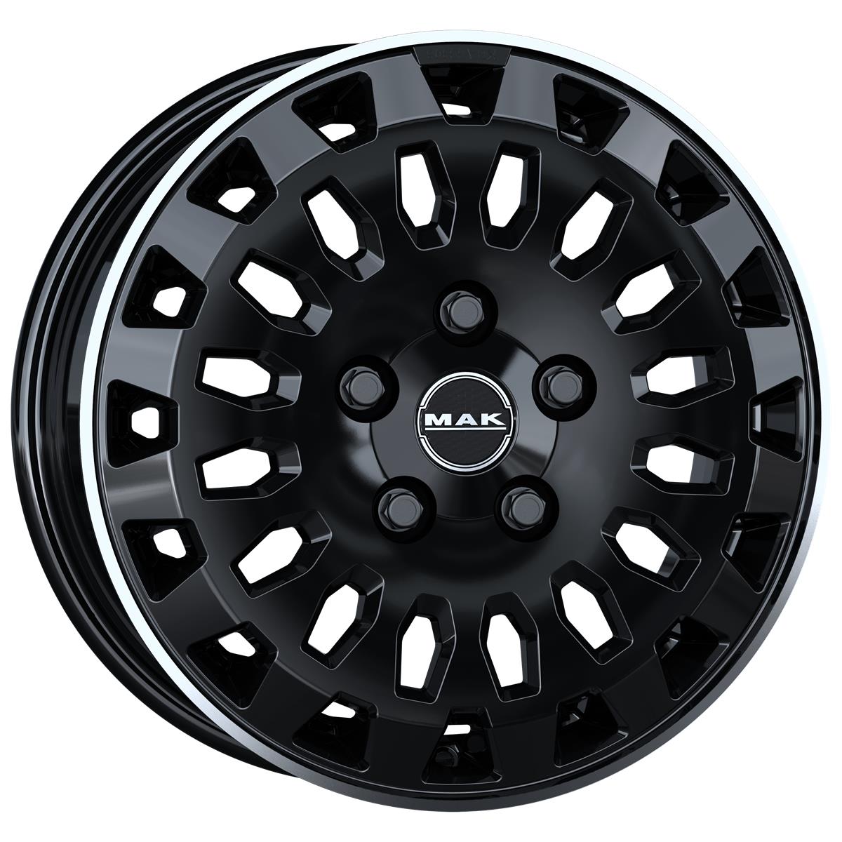 MAK Overland Gloss Black Mirror Ring 7x17 6x120 ET50 CB74,5 60° 1215 kg F7070RVGL50TR