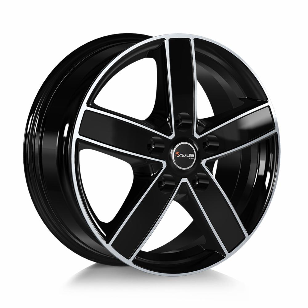 Avus AC-V51 Black Polished 7x17 5x118 ET45 CB71,1 60° 1075 kg