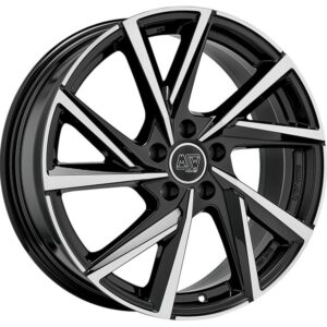 MSW 80-5 Gloss Black Full Polished 8x18 5x112 ET40 CB57.1 R13 690 kg W19388006T56