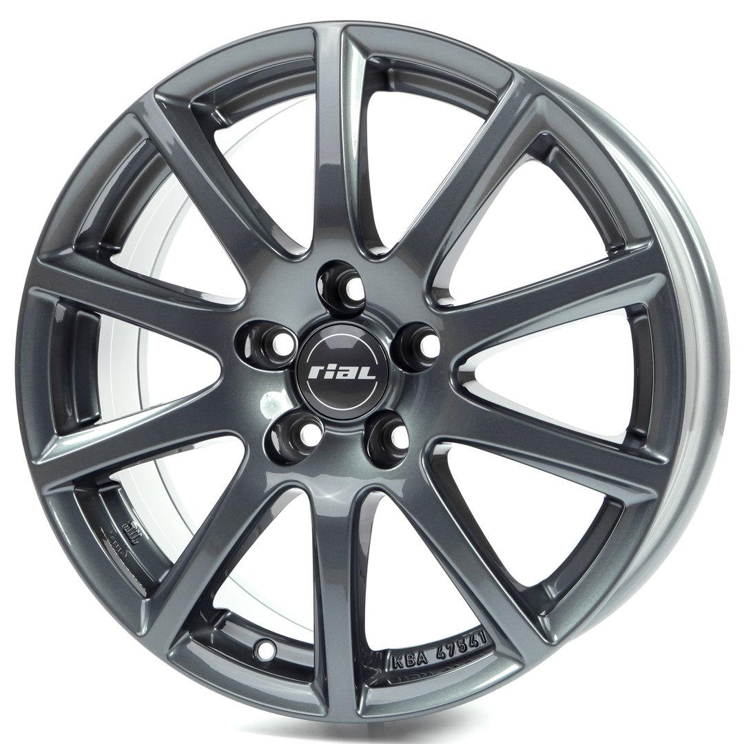 Rial Milano titanium 6,5x16 5x100 ET38 CB63,3 60° 610 kg MI65638B32-5